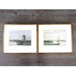 CHARLES HARMONY HARRISON (1842-1902) two Broads watercolour scenes dated 1879,