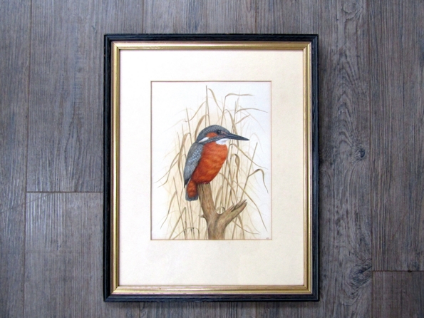 ROBERT L. SHEPPERSON (1955-2012) A framed and glazed watercolour of a Kingfisher.