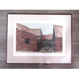 VALERIE THORNTON (1931-1991) A framed and glazed etching, 'Nedging', No. 61/75, pencil signed.