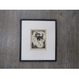 AGNES MILLER-PARKER (1895-1980) (ARR) A framed and glazed limited edition woodcut print of Deer