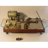 An early to mid 20th Century 8mm watchmaker's lathe,