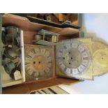 Antique longcase spares including an early 18th Century 8-day movement with count wheel strike,