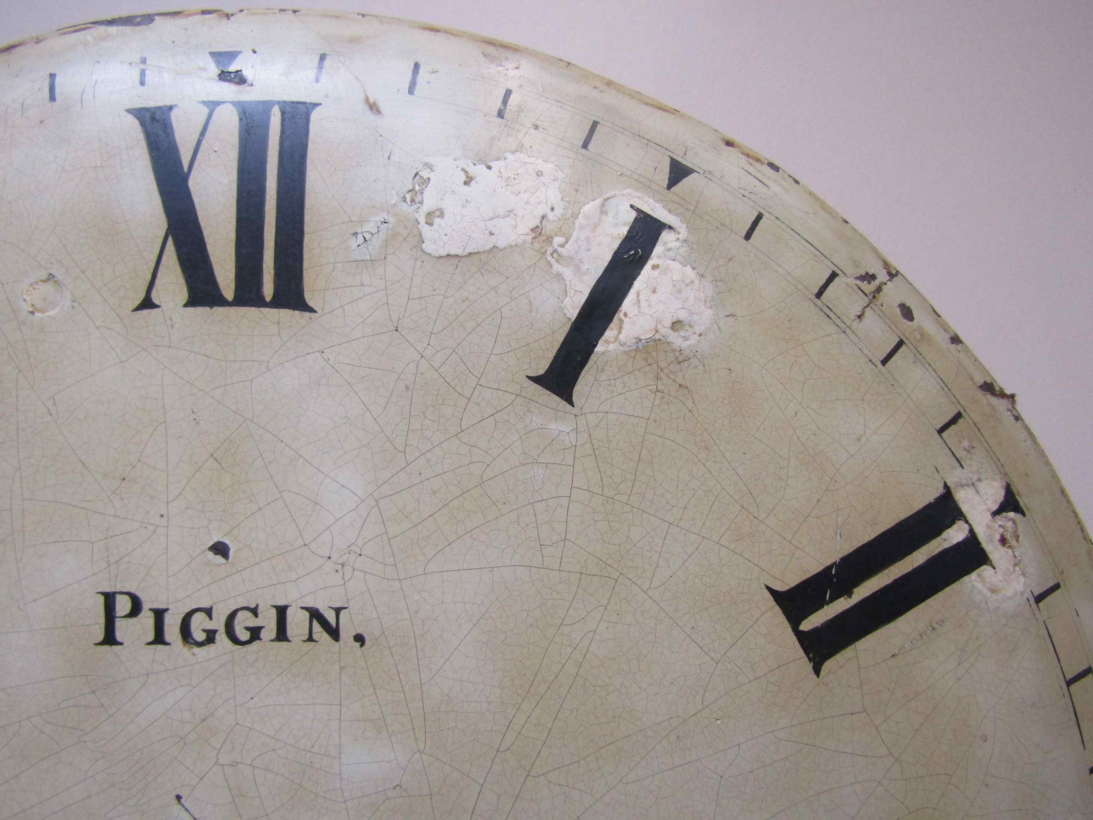 An early 19th Century mahogany and ebony inlaid single weight driven trunk dial/tavern clock, - Image 7 of 12