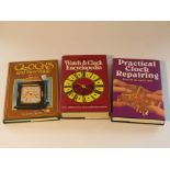 Three horological volumes by Donald De Carle FBHI - "Practical Clock Repairing",