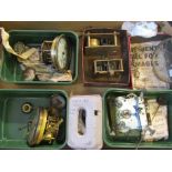 A quantity of various clock movements for spares/repair,