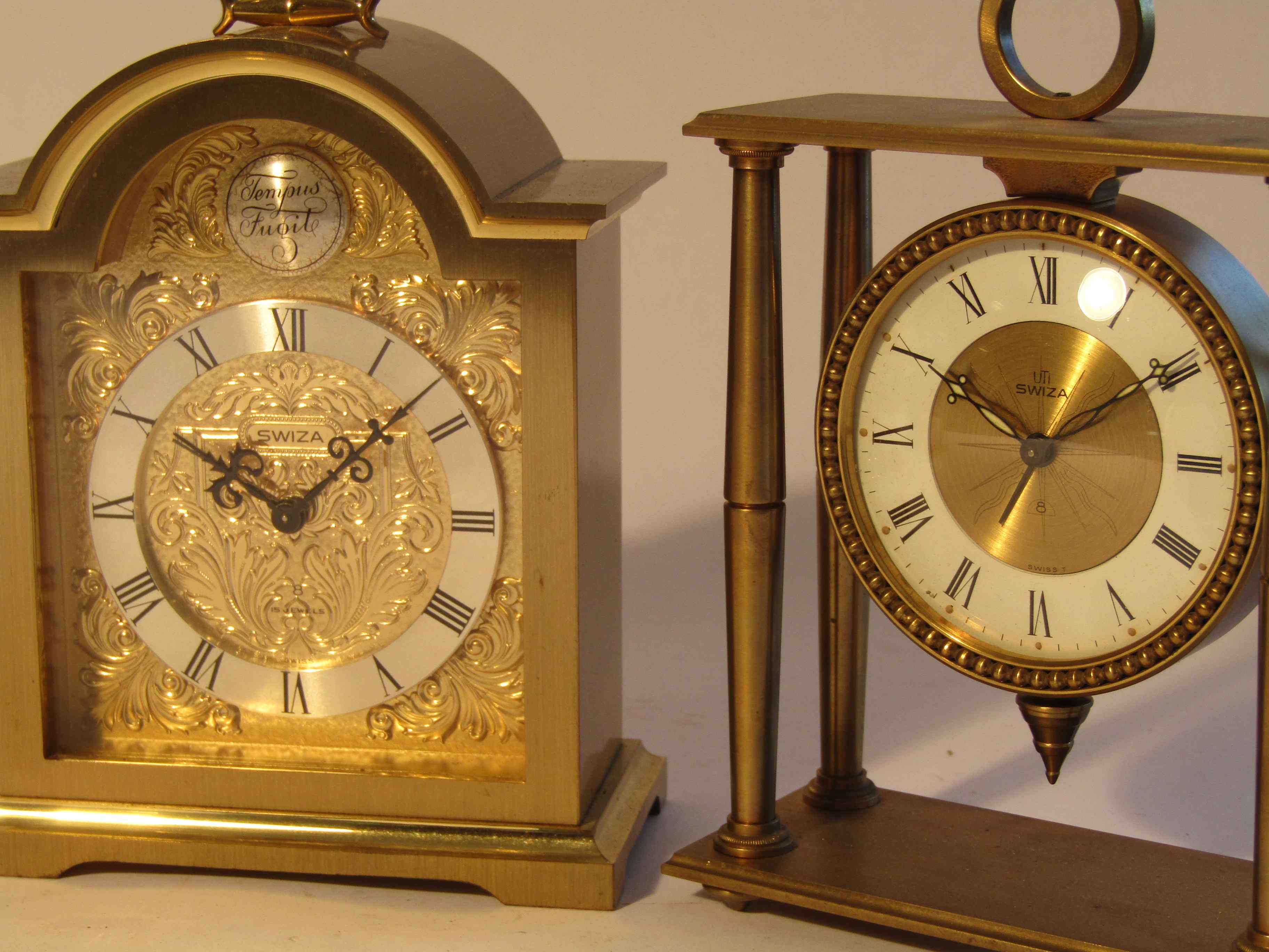 Four mid to late 20th Century Swiza 8 day carriage alarm clocks - Image 2 of 3