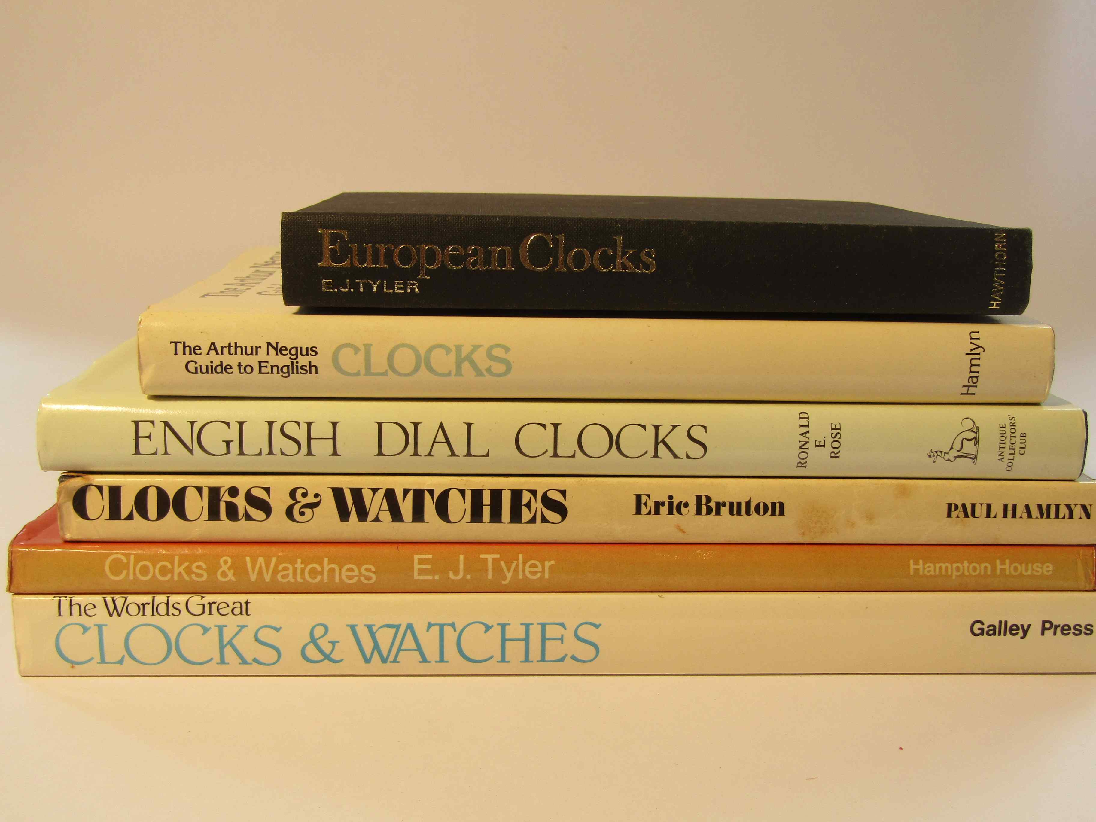 Six horological volumes including "English Dial Clocks" (Ronald E. - Image 2 of 2