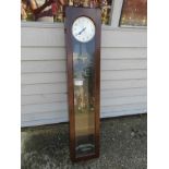 An early to mid 20th Century Synchronome electric wall clock in mahogany and glazed case,