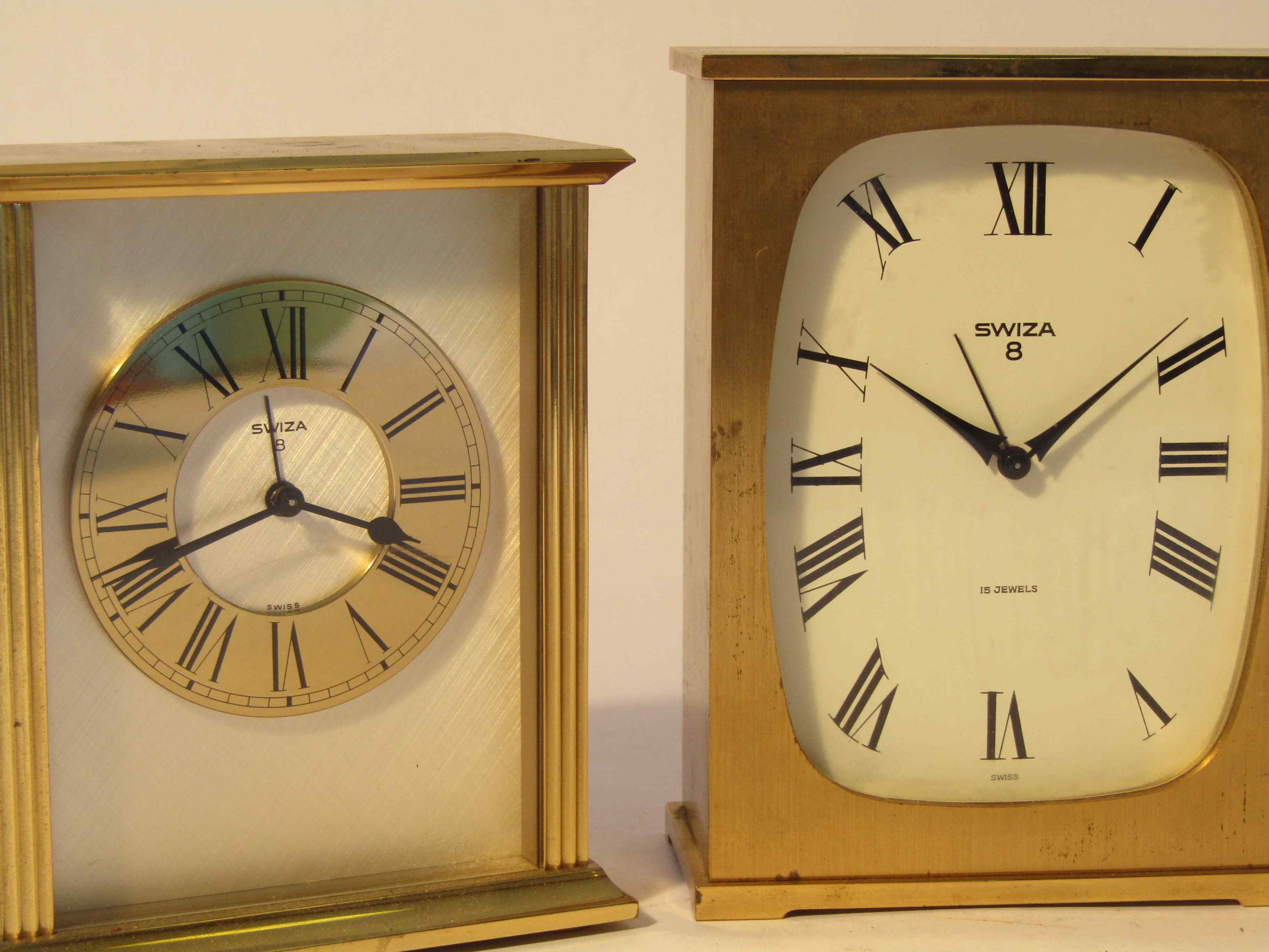 Four mid to late 20th Century Swiza 8 day carriage alarm clocks - Image 3 of 3