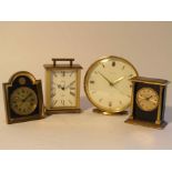 Four mid to late 20th Century Swiza alarm clocks,