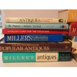 Twelve antiques reference volumes including Judith Miller, Eric Knowles,