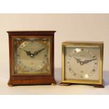 Two mahogany cased Elliott timepieces with silvered Roman chapter rings, retailed by John Mason,