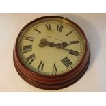 An early 20th Century mahogany cased Bulle electric dial clock, movement numbered 255261, 37.