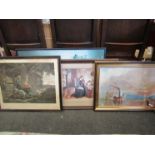 Four mixed prints including Nanking Cargo poster