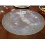 G.VALLON of France frosted glass cherry bowl, 23.