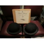 Two vintage hunting Bowler hats