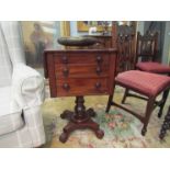 A Victorian mahogany work table,