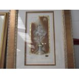 KEVIN BLACKHAM: Mixed media depicting flowers in a vase, signed and titled, framed and glazed,