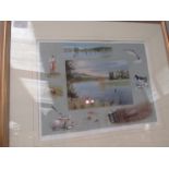 A Richard Robjent signed sporting print,