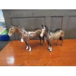Two Beswick brown gloss horses - Thoroughbred Stallion model no.1772 and Imperial horse model no.