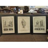 A set of eight Italian etchings on a classical theme,