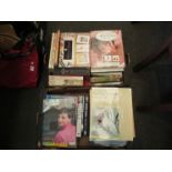 Two boxes of miscellaneous volumes including "Adele", "John Peel",