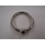 A modern Tiffany & Co silver teething ring, no.1837. Stamped 925.