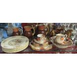 Mixed 19th Century and later ceramics including Edwardian tea wares, graduating jugs,