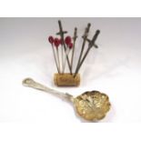 A silver plated berry spoon,