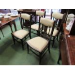 A set of four Edwardian inlaid chairs,