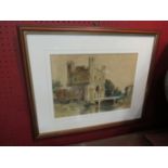 CHARLES MAYES WIGG (1889-1969) A watercolour depicting castle by river, signed lower left,