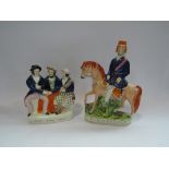 Two Staffordshire figurines "C.