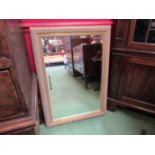 A gilt bevelled edge mirror,