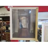 "The Hall - June Morning" Colour print, depicting lady in hallway, framed and glazed,