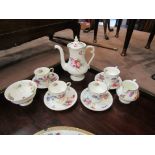 A Cauldon floral china coffee set