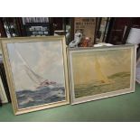 Two framed sailing themed prints