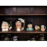 Royal Doulton character jugs including Athos and three others (5)
