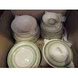 A box containing J. and G. Meakin dinnerware, tureens, soup bowls etc.