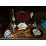 A James Peters Worcester cased puzzle, Pratt pot lid,