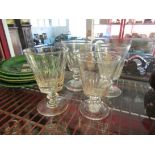 Four 19th Century panelled cut drinking glasses