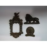 A cast iron picture frame,