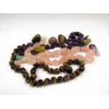Semi-precious stone bracelets,