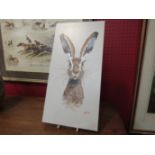 RYAN: Oils on board of a hare, signed lower right,