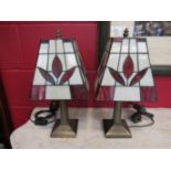 A pair of modern Tiffany style table lamps,