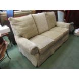 A pair of Multiyork three seater sofas with spare covers,