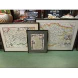 Two reproduction maps: "Saxtons Map of Norfolk and Essex",
