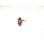 An amethyst and 9ct gold ring