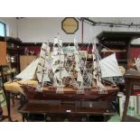 A scratch built model of the Cutty Sark,