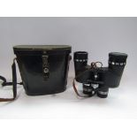 Pathéscope 7x - 16x40 binoculars in leather case