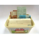 A tub of stamps and ephemera